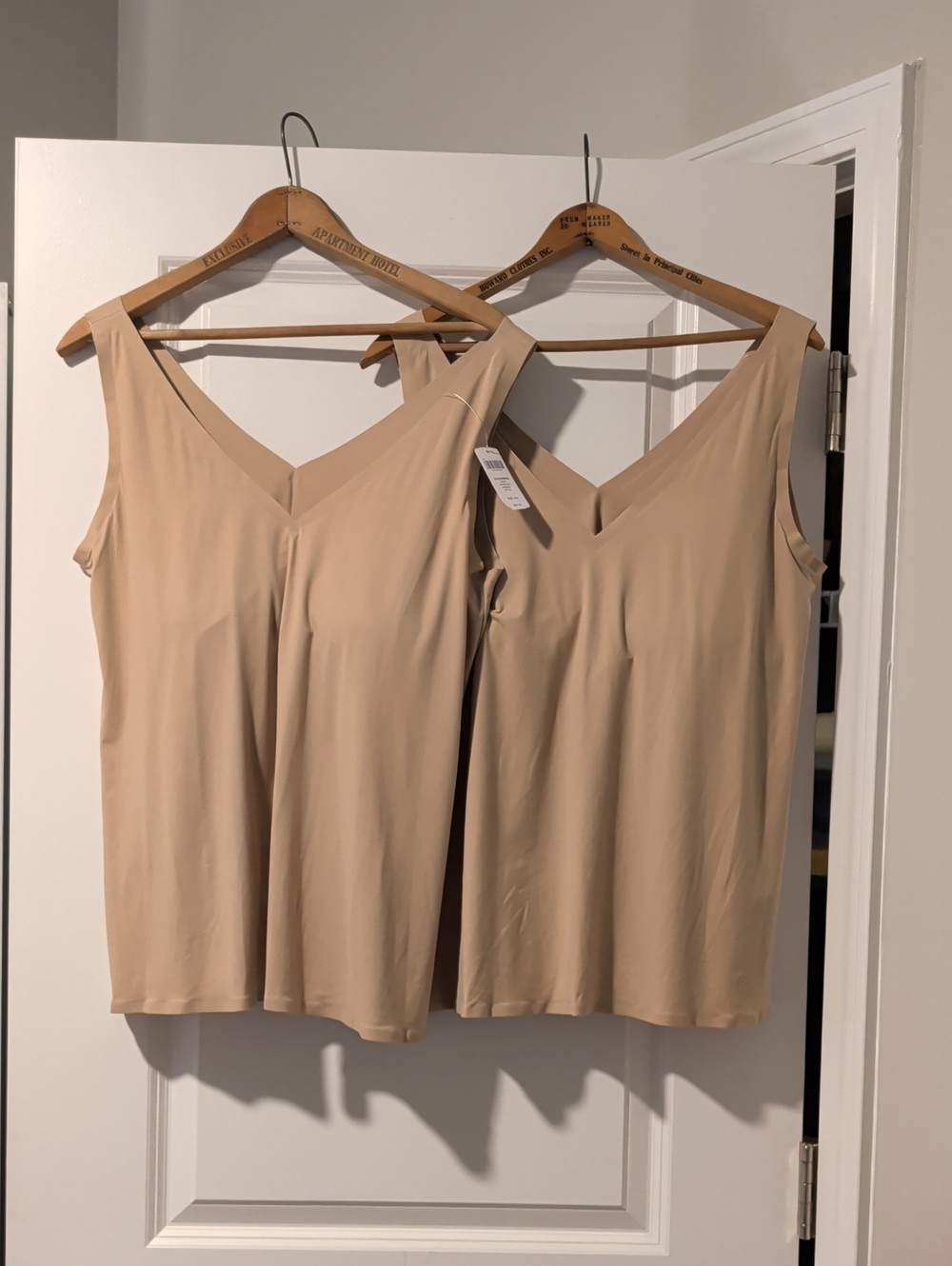 Soma Nude V-Neck Sleeveless Camisole Duo